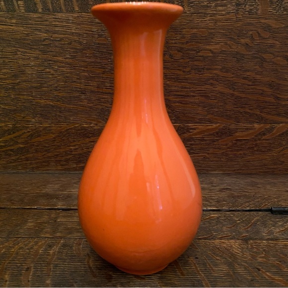 Vintage Orange Butterfly Ceramic Bud Flowers Vase 6.5” Butterflies Floral - Picture 2 of 5